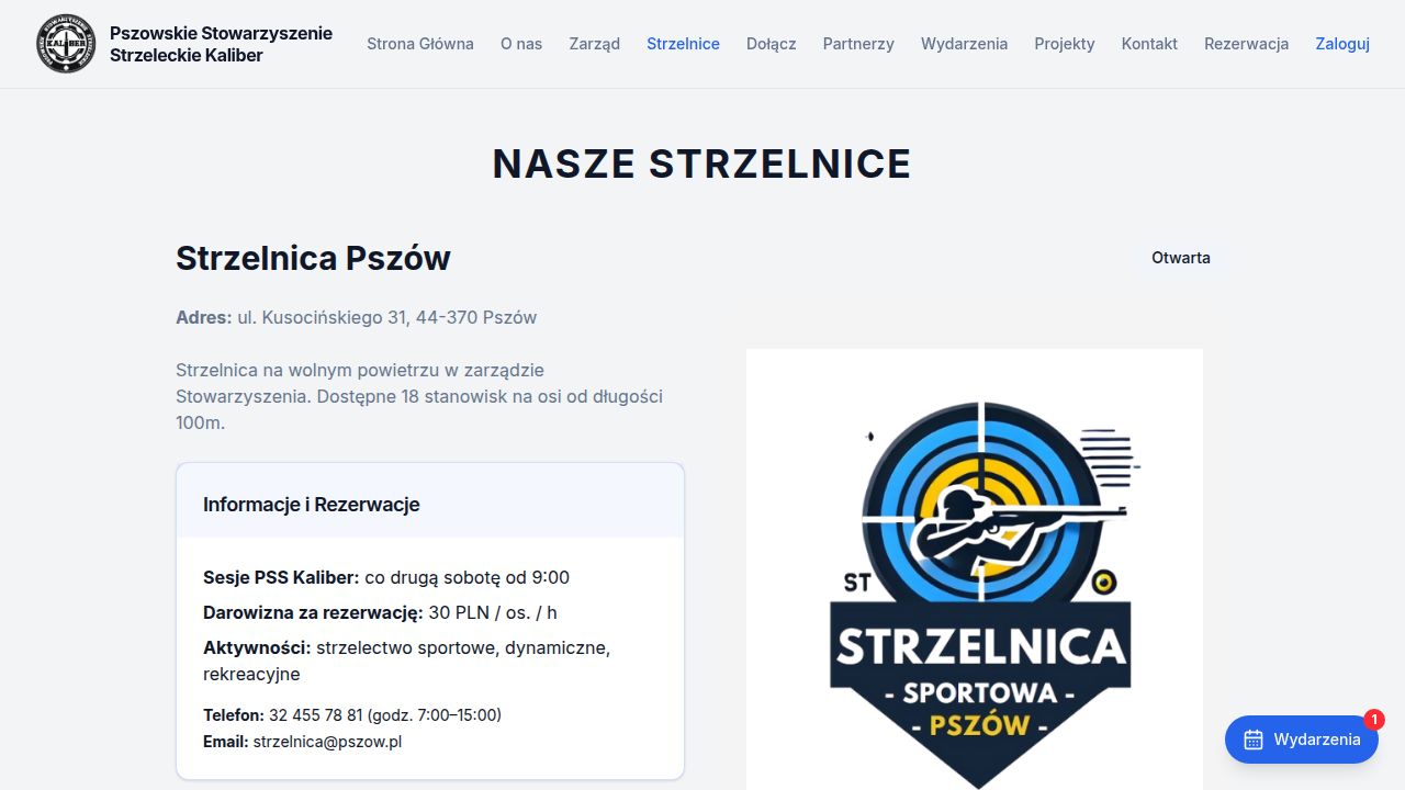 Strzelnice Pszów i Rydułtowy — ceny, adresy, galeria