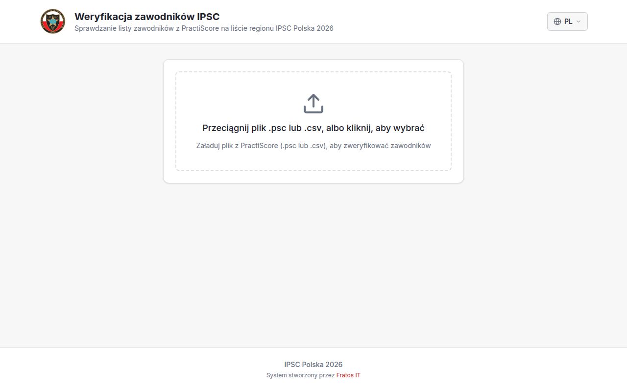 Wgrywanie pliku z PractiScore metodą drag & drop